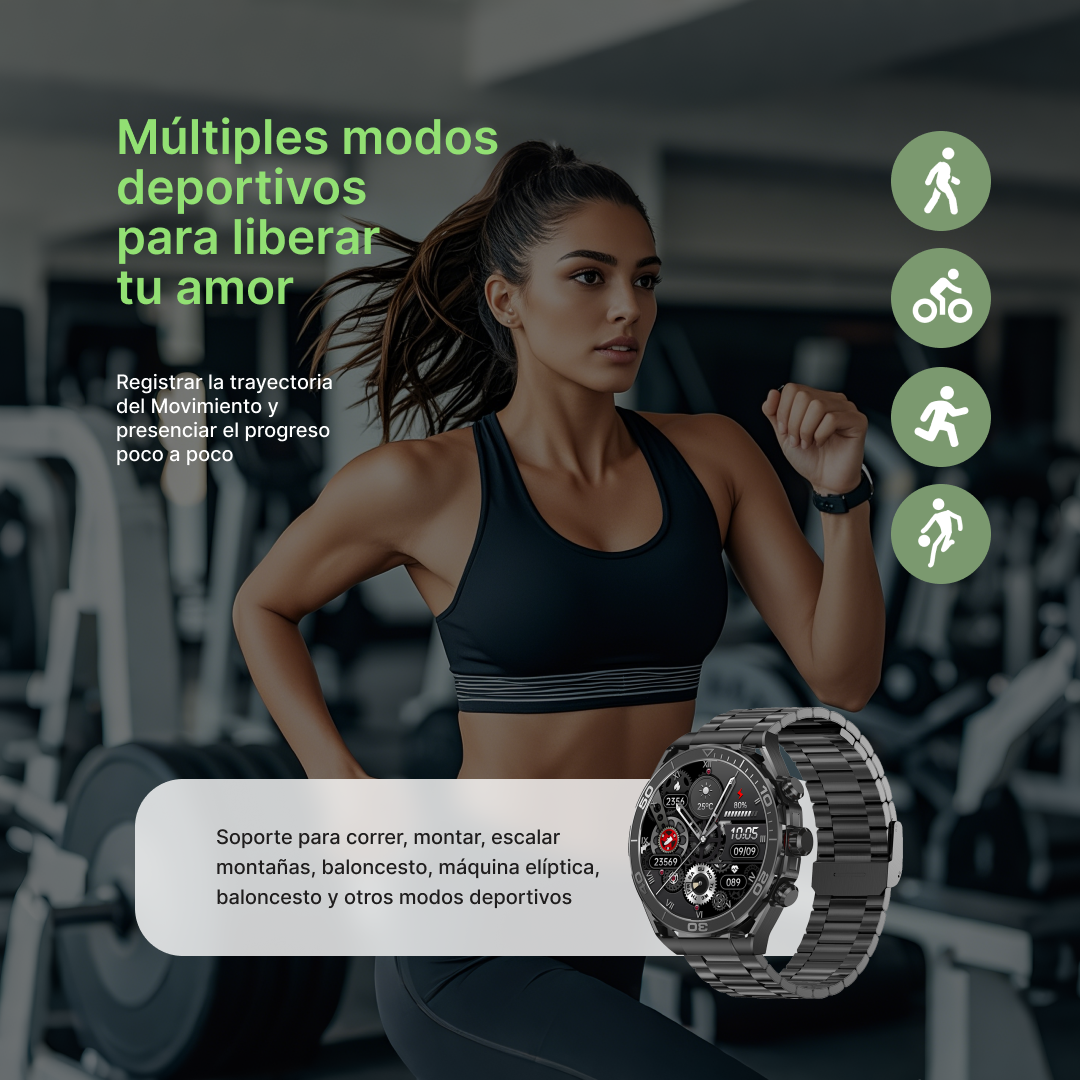Reloj inteligente Pantalla HD 1.63'' Salud Larga Duración Bluetooth Deportivo Inteligente -SW013 - Yesmart