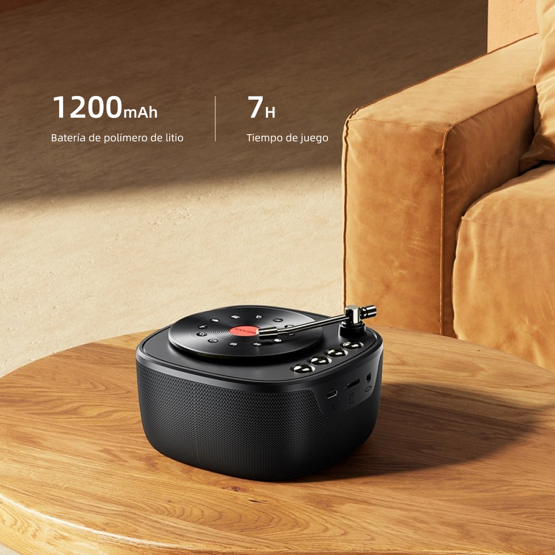 Altavoces portátiles retro CD burning doble cuerno stereo TF card Speaker box -BS008 - Yesmart