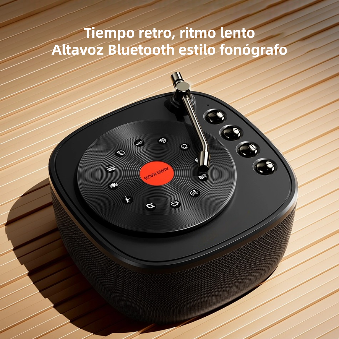 Altavoces portátiles retro CD burning doble cuerno stereo TF card Speaker box -BS008 - Yesmart
