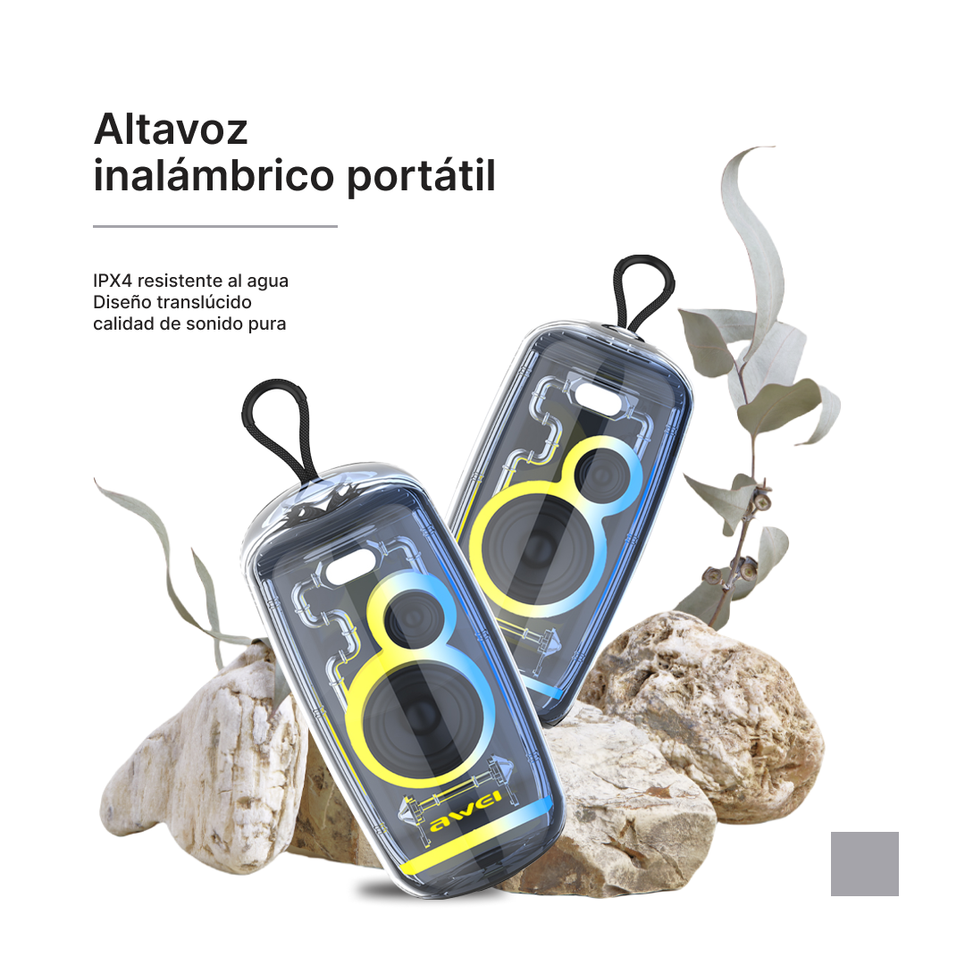 Altavoz- Sonido 360°, Bluetooth 5.3, Resistente al Agua, Portátil para Uso Exterior -BS010 - Yesmart