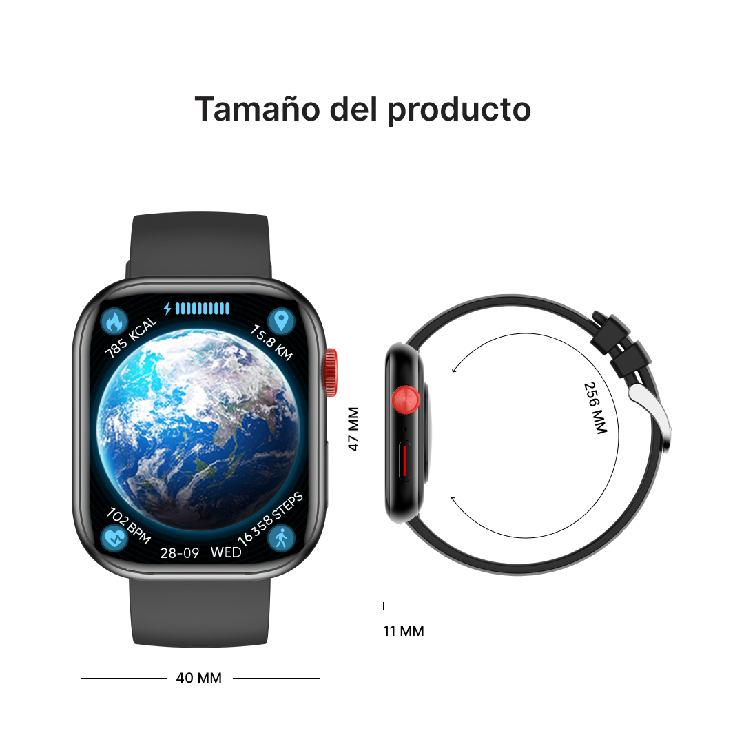 Reloj inteligente Diseño Moderno 2.01” TFT Pantalla Monitoreo de Salud y Modos Deportivos -SW015 - Yesmart