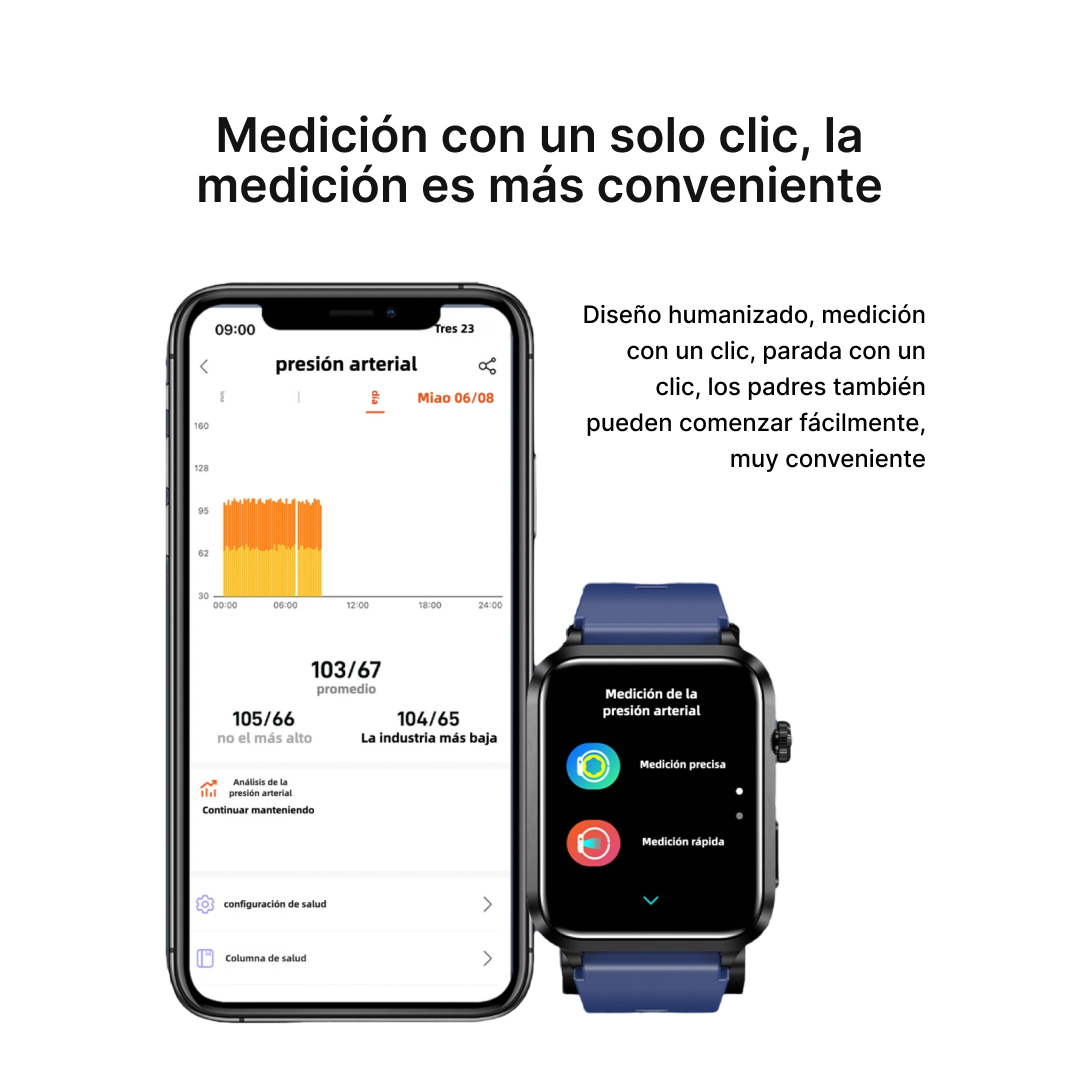 Reloj inteligente con Monitoreo Avanzado de Salud y Pantalla IPS HD SW032 - Yesmart