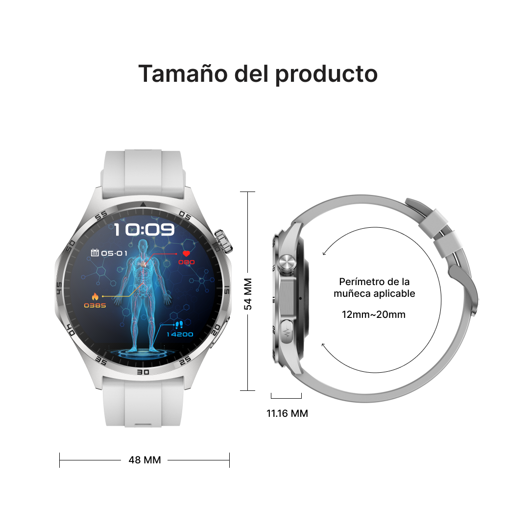 Reloj inteligente con Llamadas Bluetooth, Pantalla AMOLED HD y Monitoreo Integral de Salud -SW017 - Yesmart