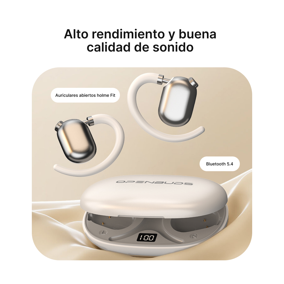 Auriculares Inalámbricos con Asistente de Voz AI, Doble Succión y 40 Horas de Batería BH023 - Yesmart