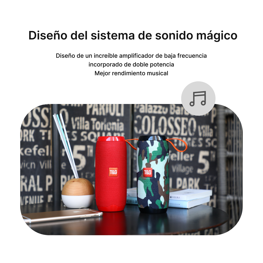 Sistema de Sonido Bluetooth con Función de Manos Libres, Reproducción de Música y FM BS013 - Yesmart