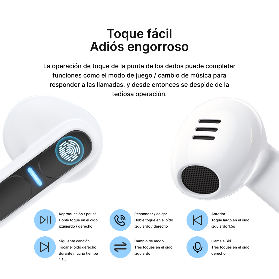 Auriculares Bluetooth con RGB, Conexión Inalámbrica y 21 Horas de Autonomía BH024 - Yesmart