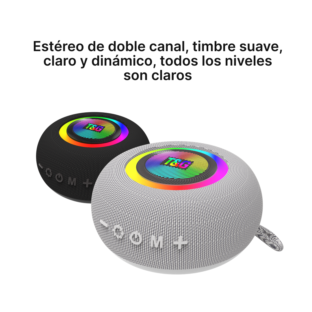 Altavoz Bluetooth con FM, TWS, LED Multicolor y Entrada LINE IN BS014 - Yesmart