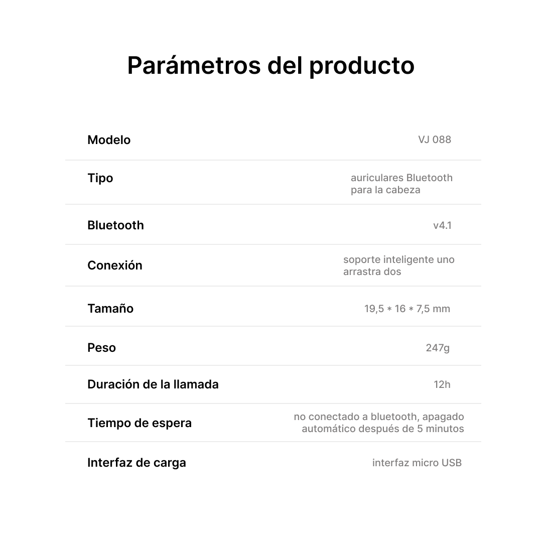 Auriculares Bluetooth Plegables con Micrófono ANC y Conexión Inalámbrica BH022 - Yesmart