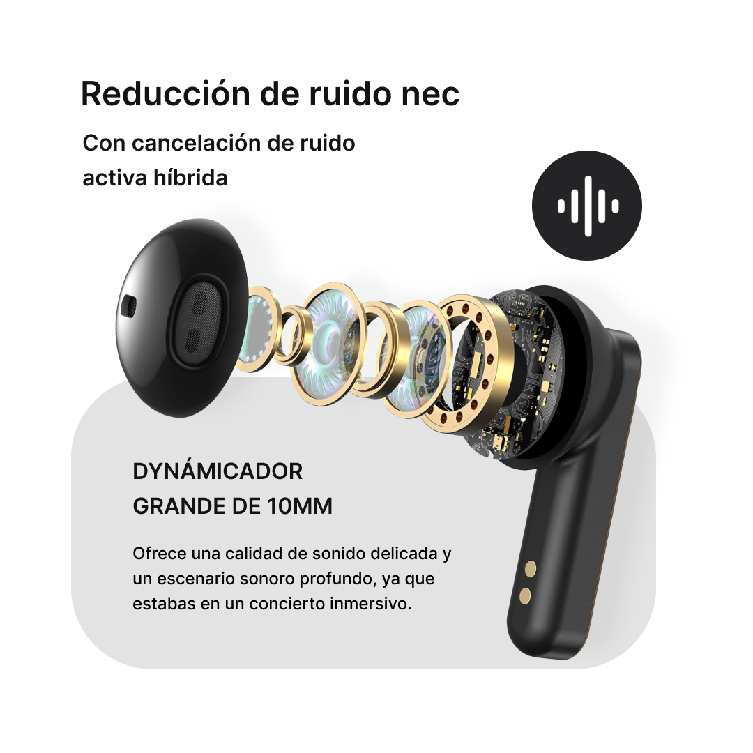Auriculares Bluetooth 5.3 con Diseño de Madera Natural, Larga Autonomía y Control Inteligente -BH020 - Yesmart