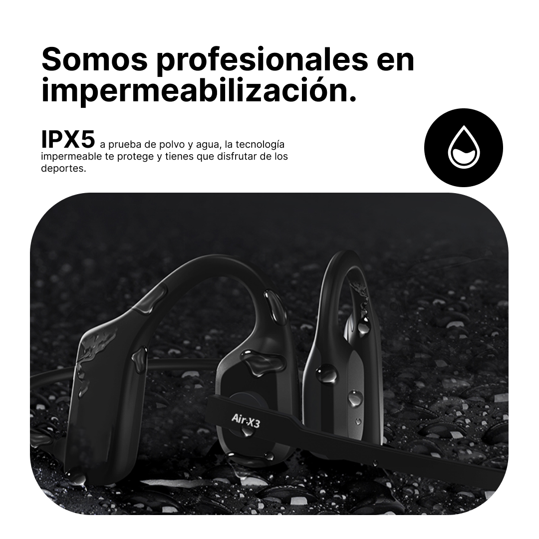 Auriculares Micrófono a prueba de agua banda antisudor para micrófono con reducción de ruido auriculares abiertos -BC001 - Yesmart
