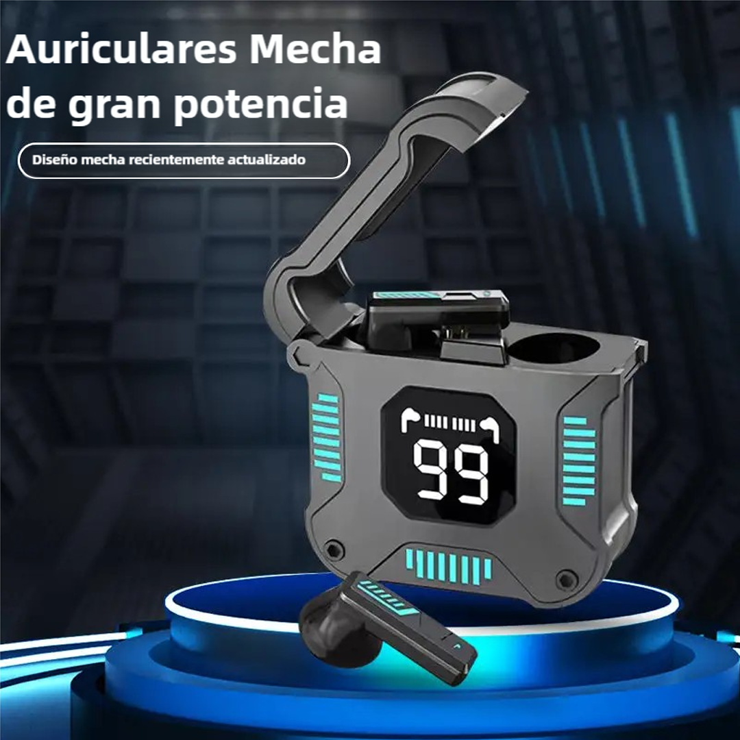 Auriculares Bluetooth 5.3 con luz RGB y función de carga de teléfono -BH032 - Yesmart