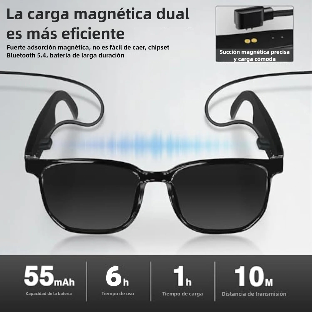 Gafas Inteligentes AI con Traducción, Cámara y Asistente, Más de 110 Idiomas Soportados SW037 - Yesmart