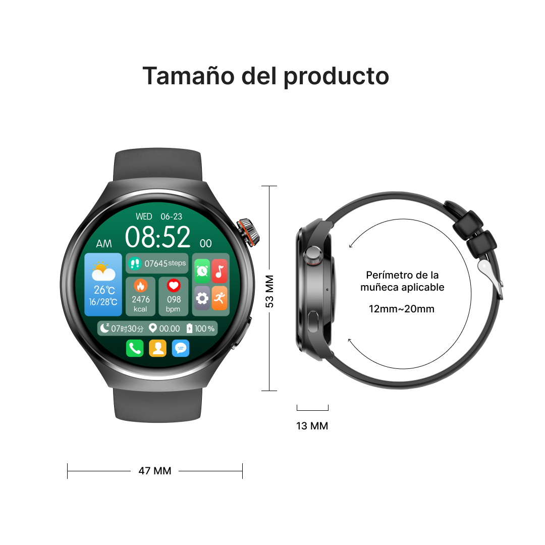 Reloj inteligente con Carcasa de Alta Calidad, Salud Integral, Llamadas Bluetooth y Resistencia al Agua -SW014 - Yesmart
