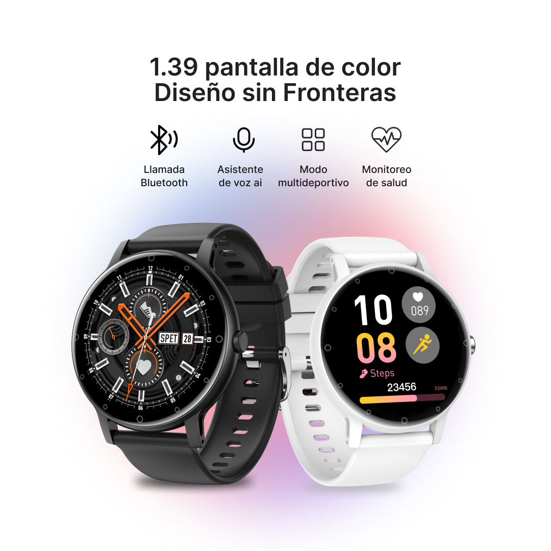 Reloj inteligente con Pantalla TFT 1.39'', Monitoreo de Salud y Modos Deportivos -SW016 - Yesmart
