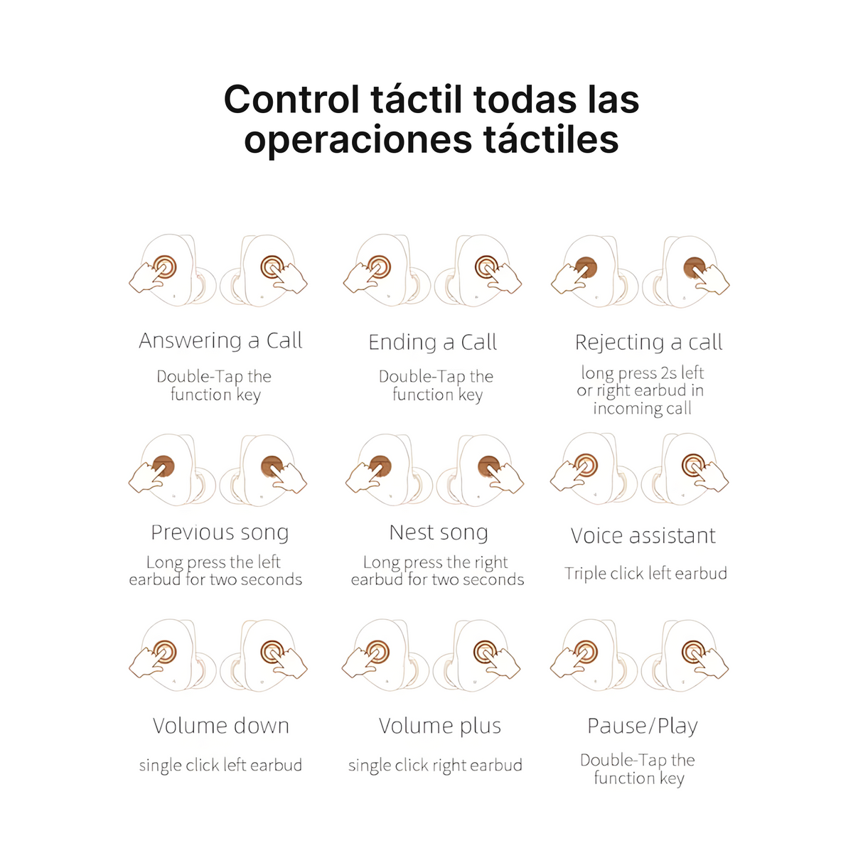 Auriculares Madera Ecológica, Alta Fidelidad y Larga Duración de Batería -BH020 - Yesmart