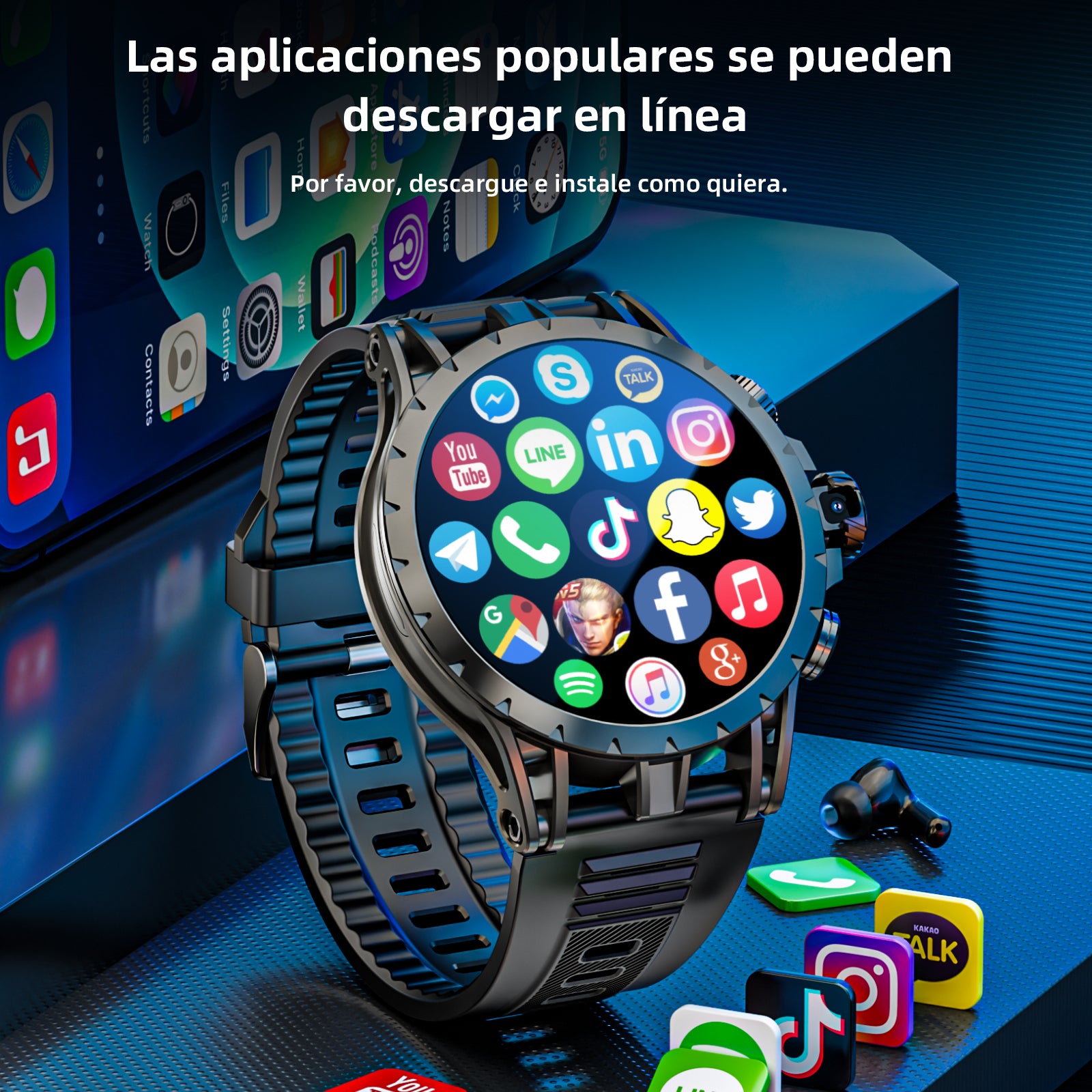 Reloj Inteligente 4G AMOLED con Cámara, GPS y Conectividad Bluetooth SW036 - Yesmart