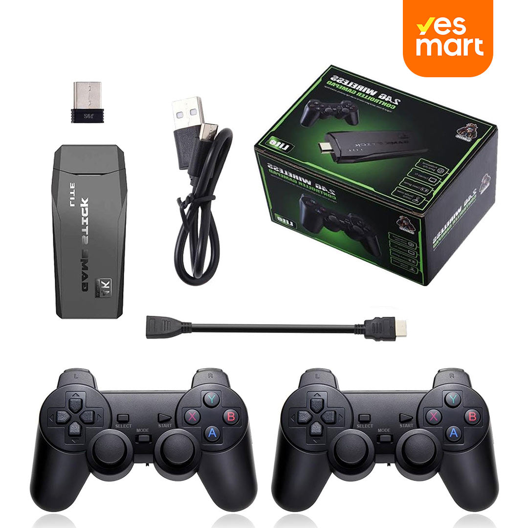 Consola de Juegos Retro HDMI 64G con Mandos Inalámbricos 2.4G y Salida HDMI 4K AJ001