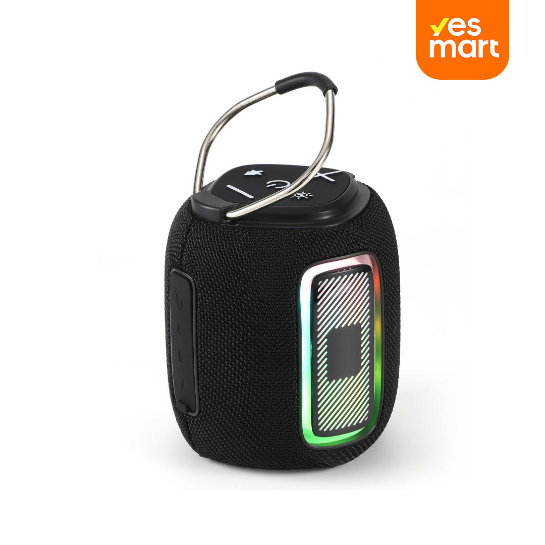 Altavoz Portátil Bluetooth con TWS, Luces LED Multicolores, Radio FM y Modo Audio para Exterior -BS015