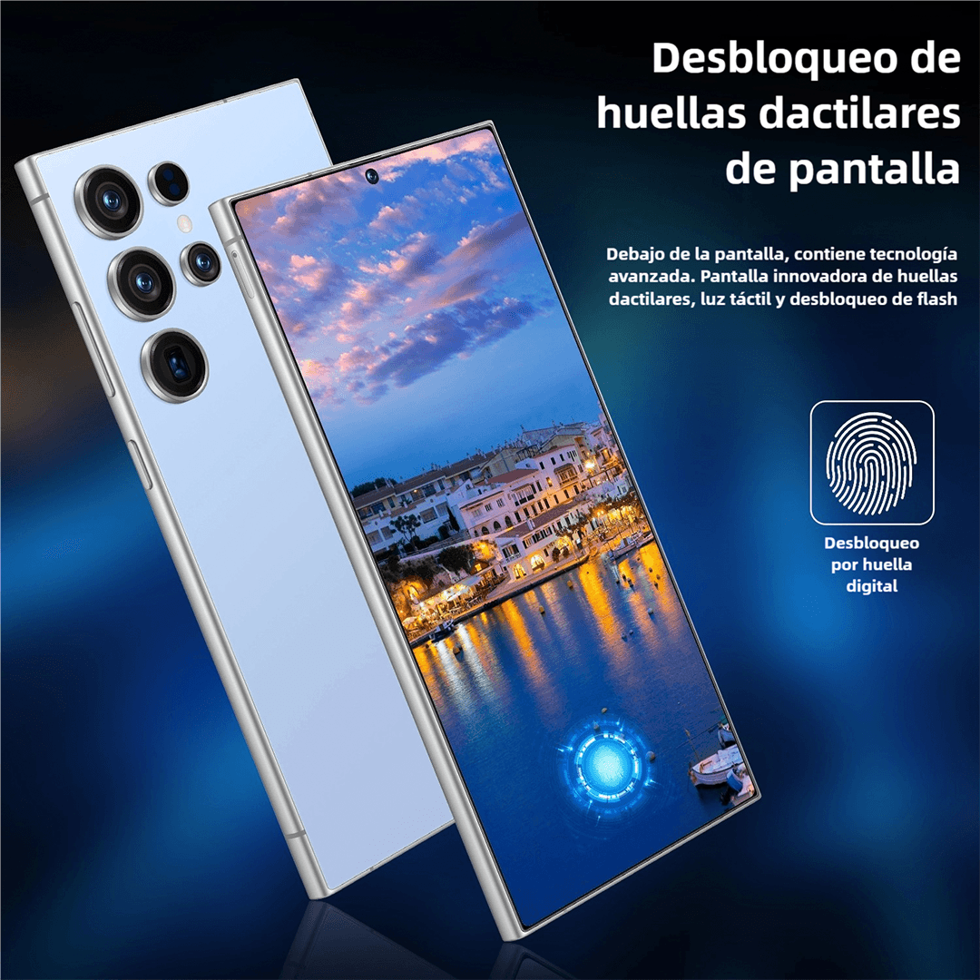 Teléfono inteligente Android 14, 4GB+128GB ROM, 240MP+80MP, Pantalla 6.6", Batería 4500mAh, Dual SIM Desbloqueado -SP003 - Yesmart