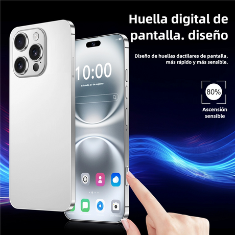 Teléfono inteligente Android 14, 3+64GB, 6.6" Pantalla, Cámara 240MP+80MP, Batería 4000mAh, Procesador Snapdragon -SP004 - Yesmart