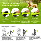 Correa Retráctil para Perros 5M Antienredos con Mango Antideslizante y Cinta Reflectante para Mascotas de Hasta 50kg - DM003