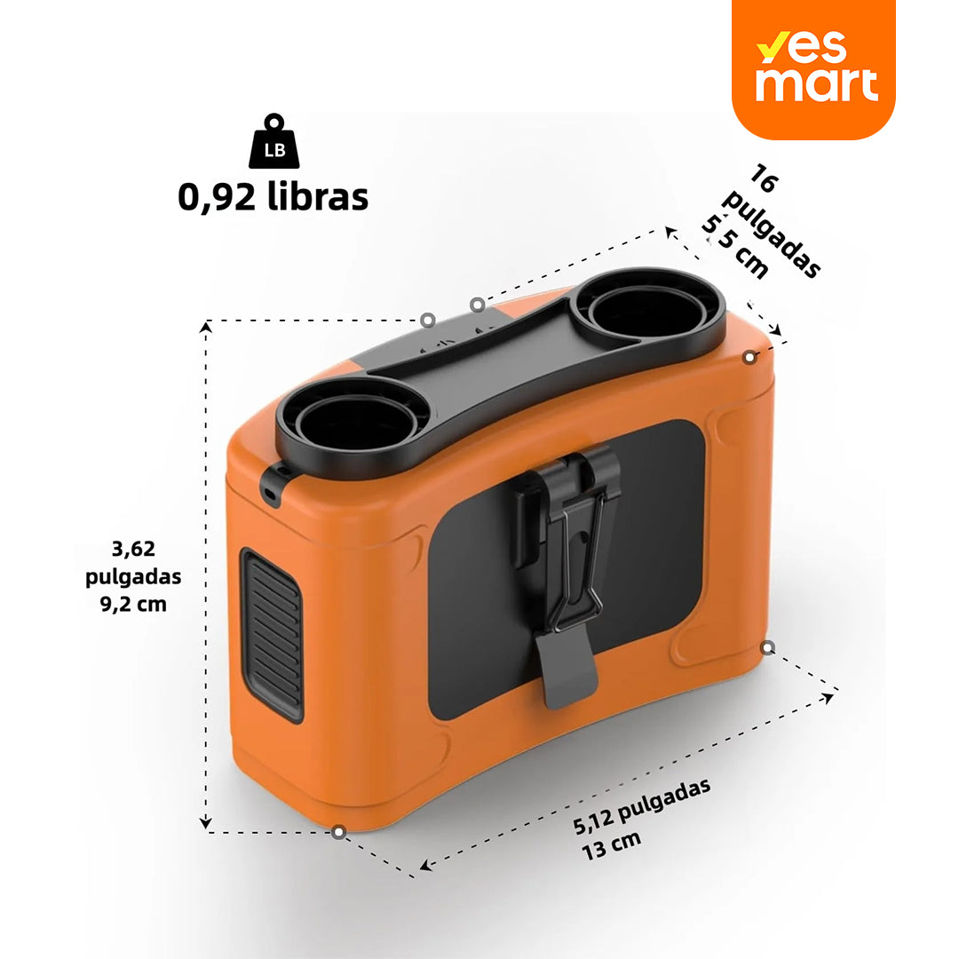 Ventilador portátil de cintura 10000mAh, con 9 velocidades y linterna, ventilador de cuello manos libres, hasta 20 horas de enfriamiento, para camping y viajes - VP001