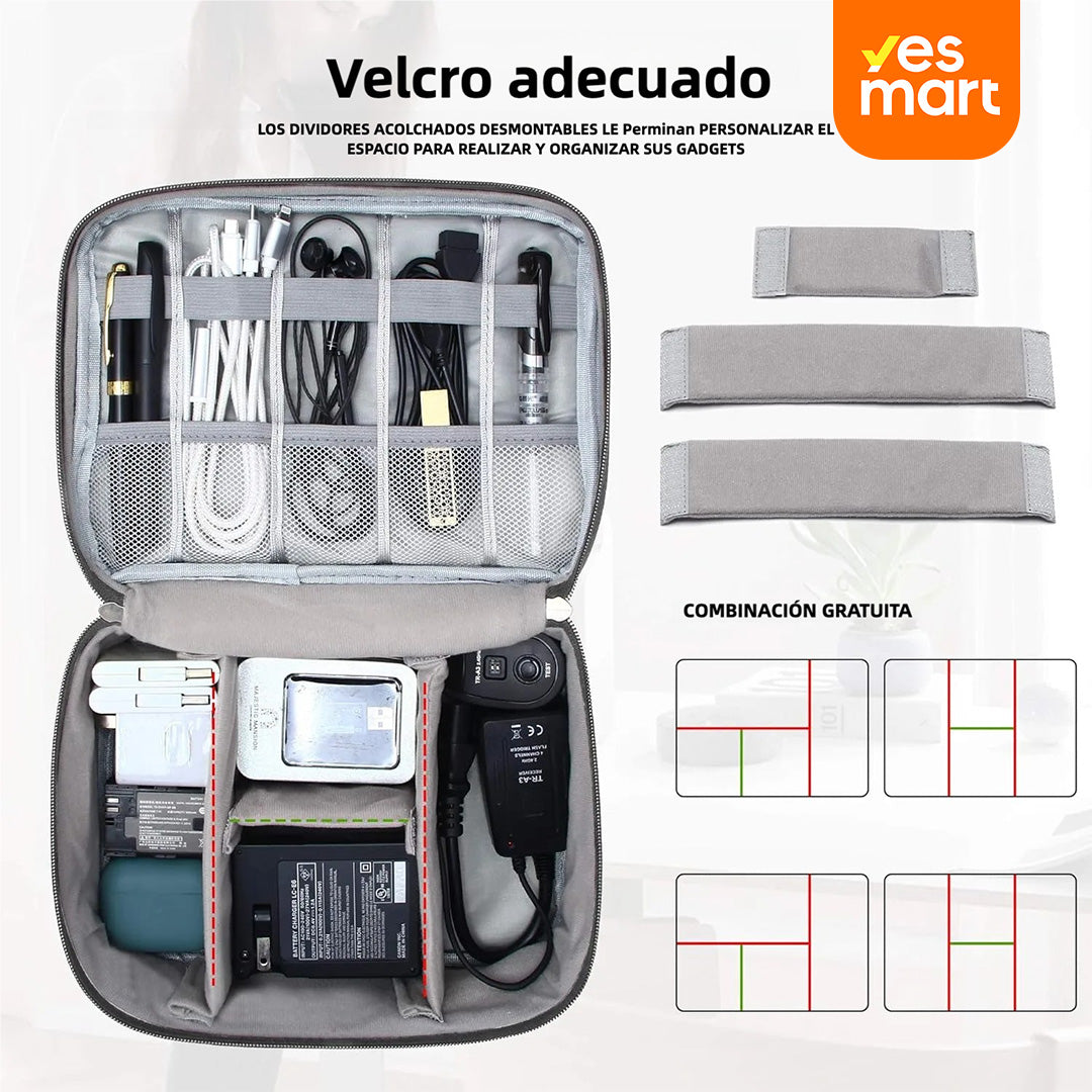 Bolsillo Organizador para Electrónica de Viaje, Bolsa Impermeable para Cables y Accesorios AH004