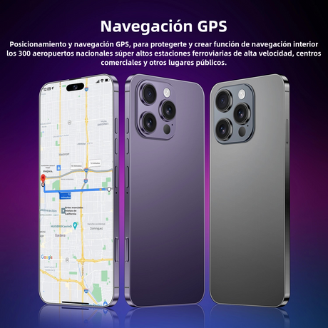 Teléfono inteligente Android 14, 3+64GB, 6.6" Pantalla, Cámara 240MP+80MP, Batería 4000mAh, Procesador Snapdragon -SP004 - Yesmart