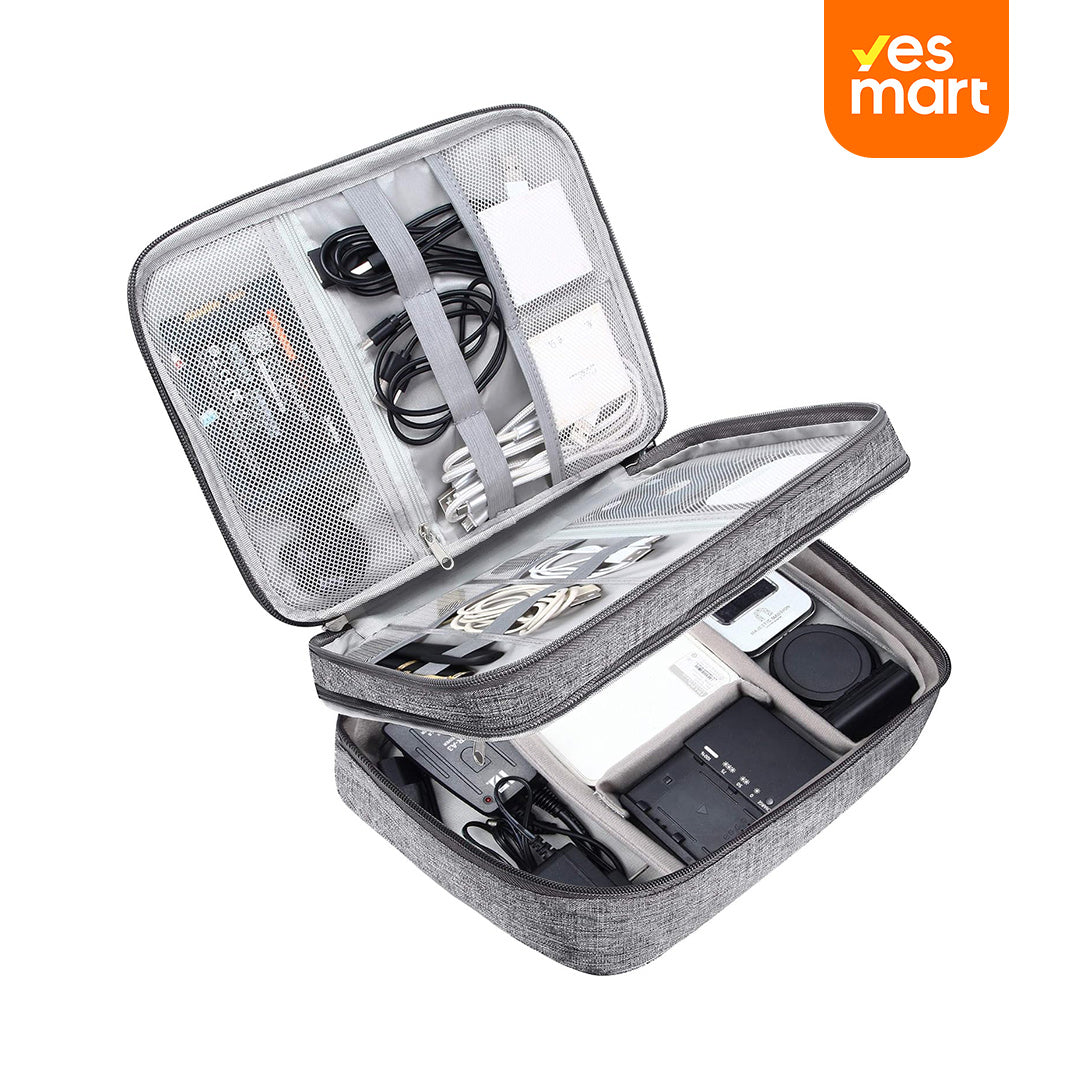 Bolsillo Organizador para Electrónica de Viaje, Bolsa Impermeable para Cables y Accesorios AH004