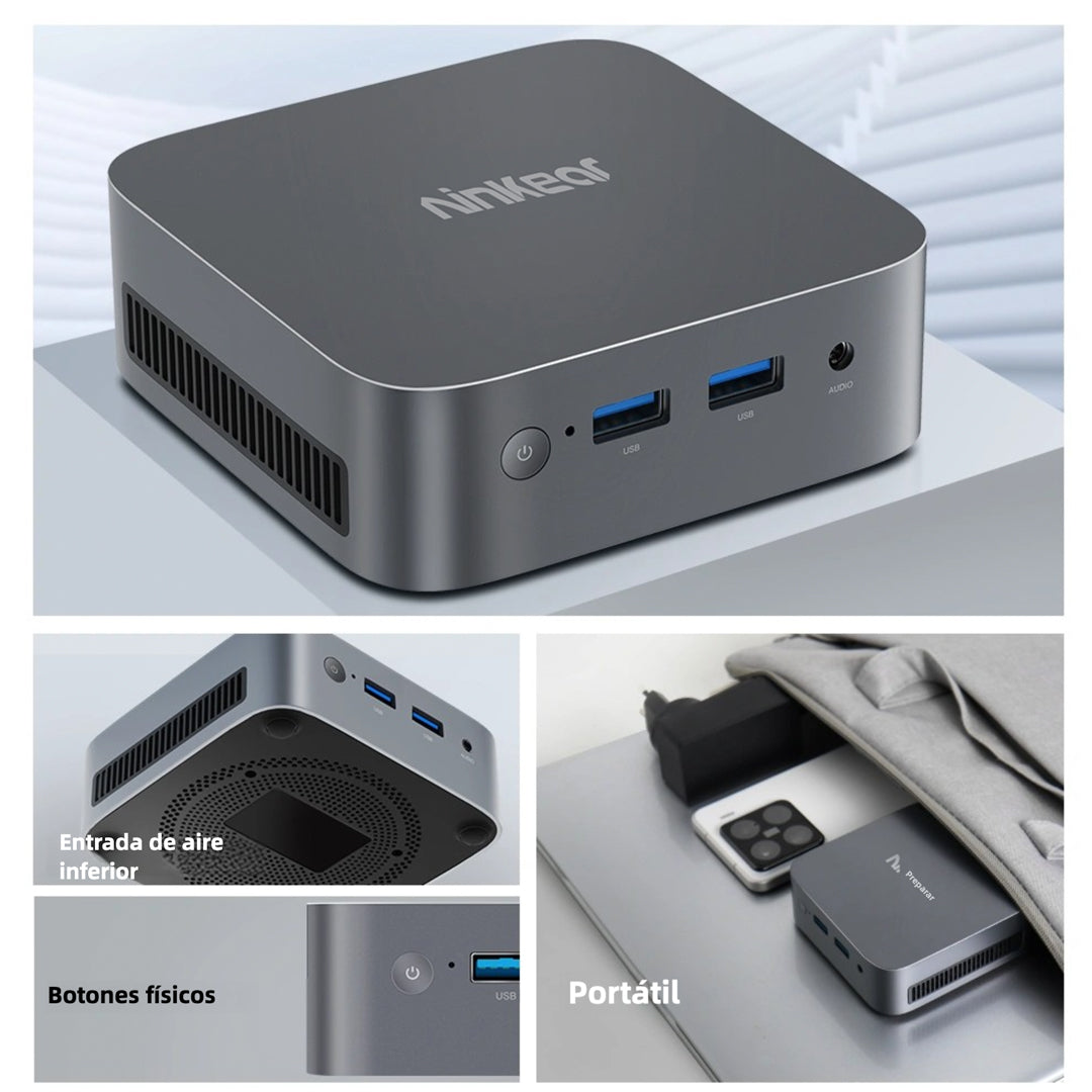 Ninkear Mini PC MBOX 11, Intel Twin Lake N150, 16GB RAM, 512GB SSD, Windows 11, Pantalla Doble 4K, WiFi 5, Bluetooth 5.0