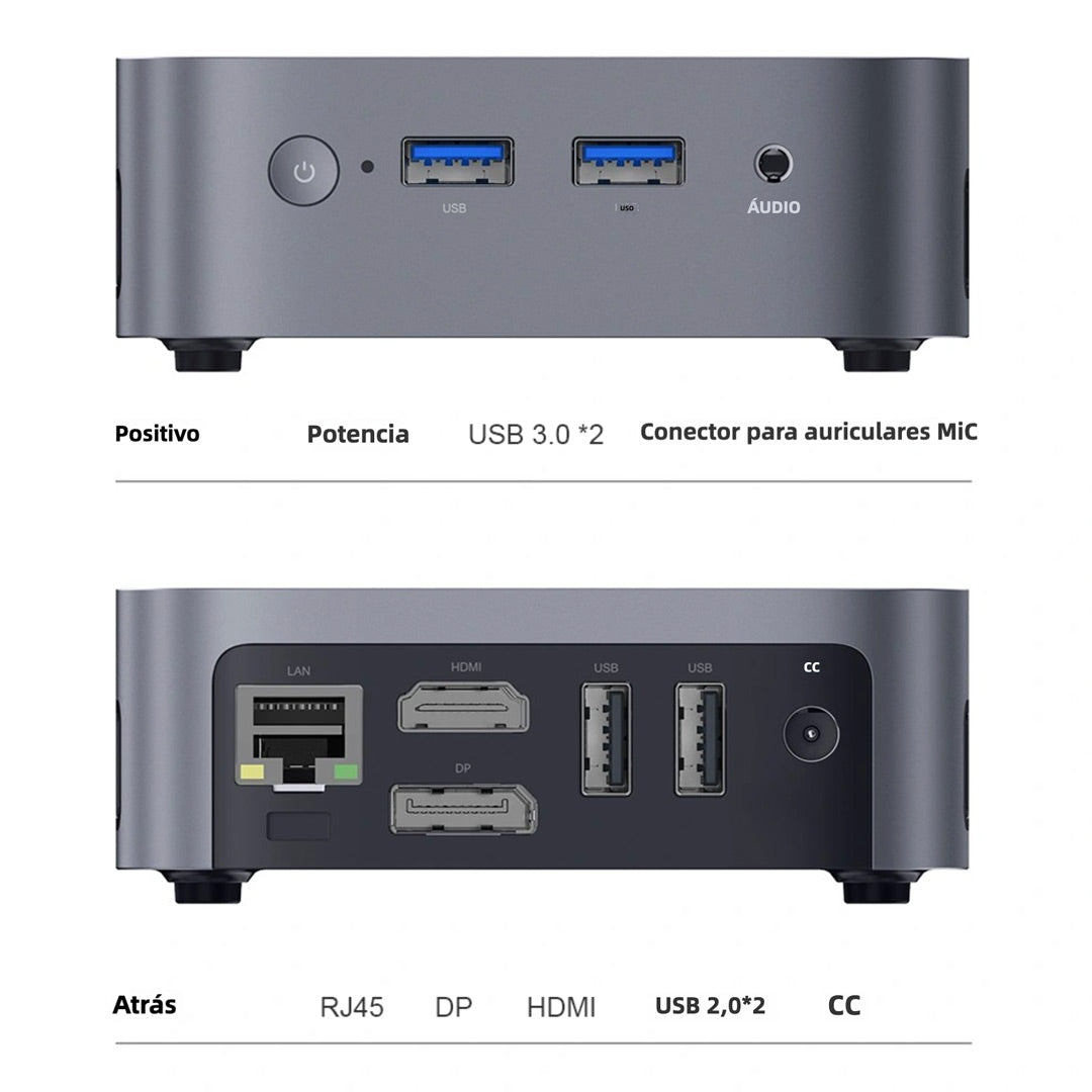 Ninkear Mini PC MBOX 11, Intel Twin Lake N150, 16GB RAM, 512GB SSD, Windows 11, Pantalla Doble 4K, WiFi 5, Bluetooth 5.0