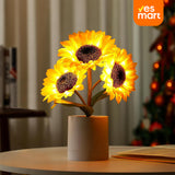 Lámpara Recargable de Girasol con Cúpula de Cristal – Luz Nocturna LED Decorativa Ideal como Regalo Romántico - LL003
