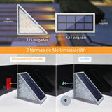 Luces Solares para Escaleras 6 Piezas – Luces LED Impermeables IP67 para Escalones, Jardín, Porche, Patio y Terraza - JP005
