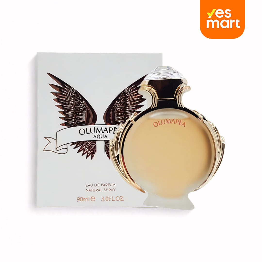 Perfume para Mujer OLUMAPEA Eau de Parfum 90ml, Fragancia Floral Oriental con Notas de Ámbar, Botella con Alas Doradas – PS001
