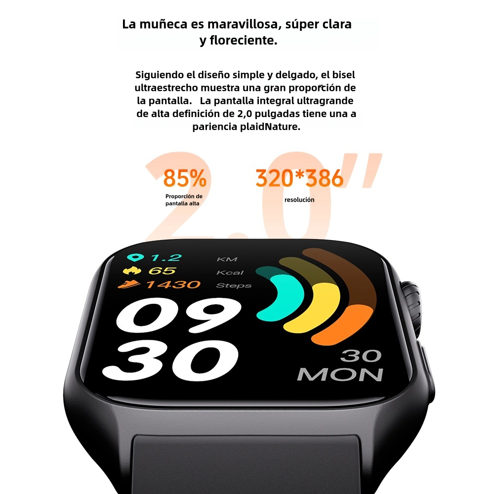 Reloj inteligente 2.0'' Bluetooth Llamadas Monitoreo de relojes deportivos - SW004 - Yesmart