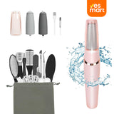 Removedor de Callos Eléctrico Recargable con Kit de Pedicura 12 en 1 – Lima para Pies con 2 Velocidades y Cabezas Intercambiables - MC007