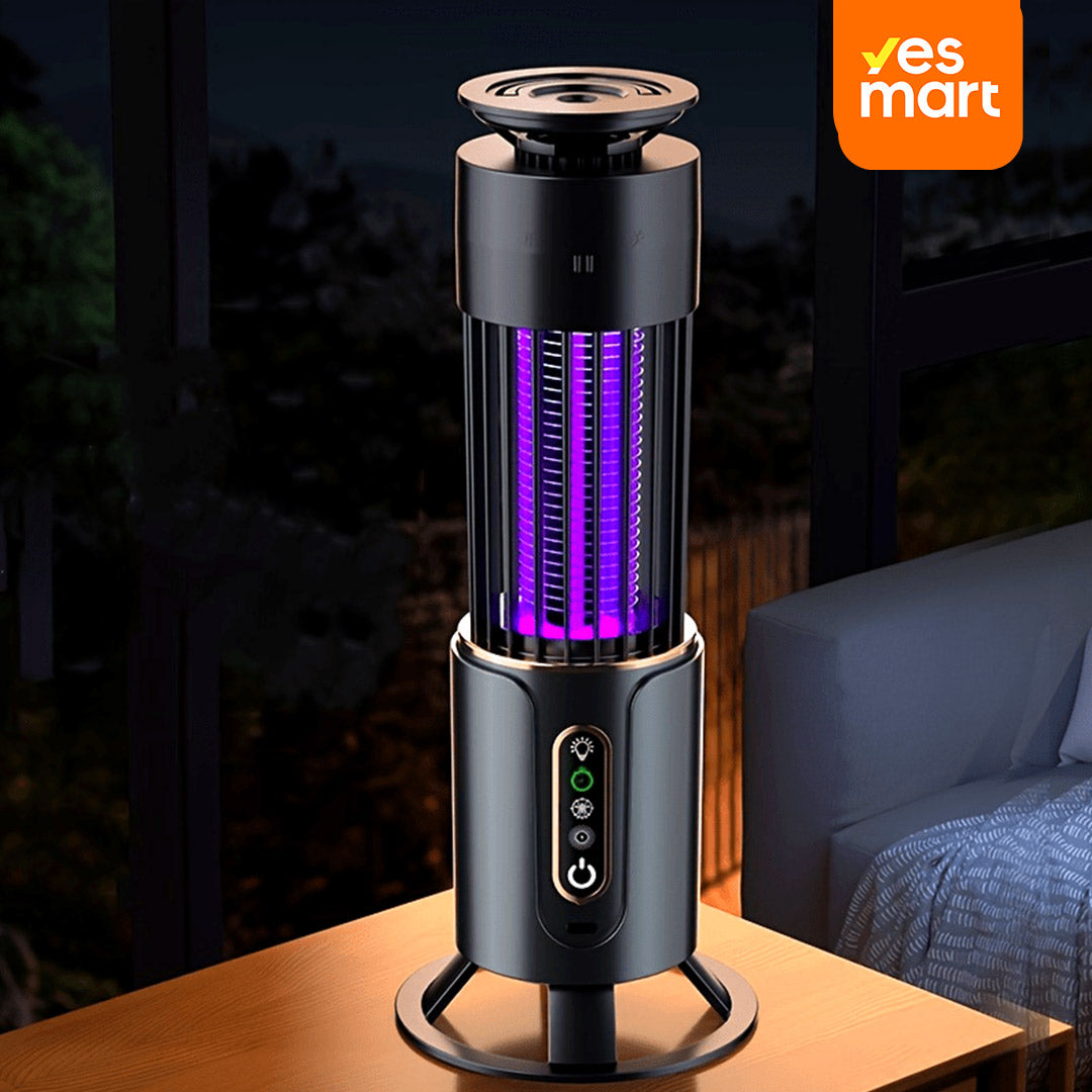 Lámpara Asesina de Mosquitos Recargable por USB 2-en-1, Versátil para Colgar o Colocar Horizontal - Ideal para Hogar, Oficina y RV - CL003