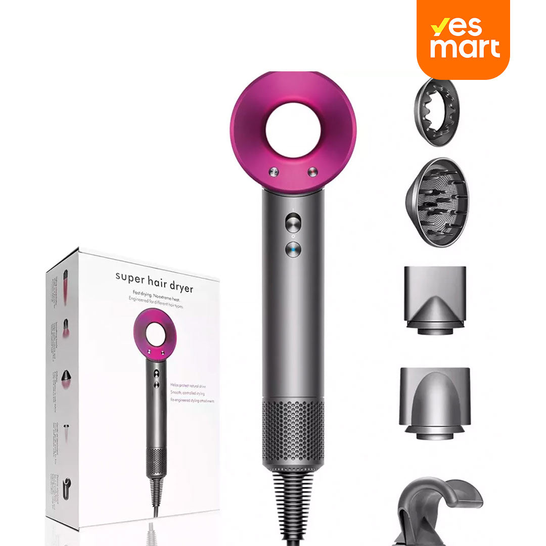 Secador de Pelo Aniónico Sin Aspas de Alta Velocidad 110V – Secado Rápido, 1600W, con Accesorios Magnéticos y Tecnología Iónica - SE002