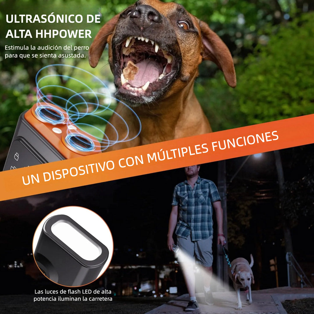 Dispositivo Antiladridos para Perros 2025 - Repelente de Perros con Pantalla HD y Linterna LED, Detiene el Comportamiento Indeseado, Fácil de Usar sin Gritar ni Golpear – DM002