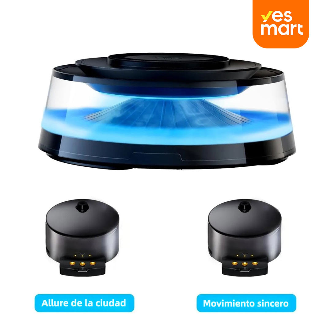 Difusor de Aromaterapia para Auto con Carga Inalámbrica, Luz Ambiental y Modo Inteligente - Fragancia Natural para Coches/Hogar/Oficina - MA001