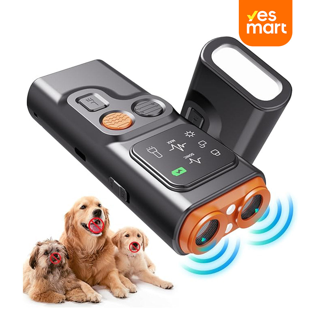 Dispositivo Antiladridos para Perros 2025 - Repelente de Perros con Pantalla HD y Linterna LED, Detiene el Comportamiento Indeseado, Fácil de Usar sin Gritar ni Golpear – DM002