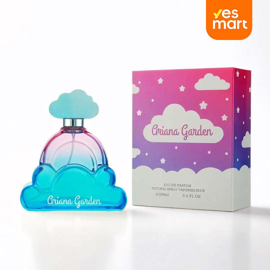 Perfume Ariana Garden Eau de Parfum 100 ml, Diseño Nube, Fragancia Dulce y Juvenil – PS002