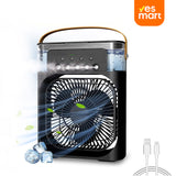 Ventilador de Aire Portátil con Enfriamiento por Evaporación – Mini Enfriador con 7 Luces LED, Temporizador y 3 Velocidades para Escritorio o Mesita - VM010
