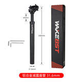 Tubo de asiento con suspensión WAKE | Para MTB 27.2/31.6mm, antishock, compatible