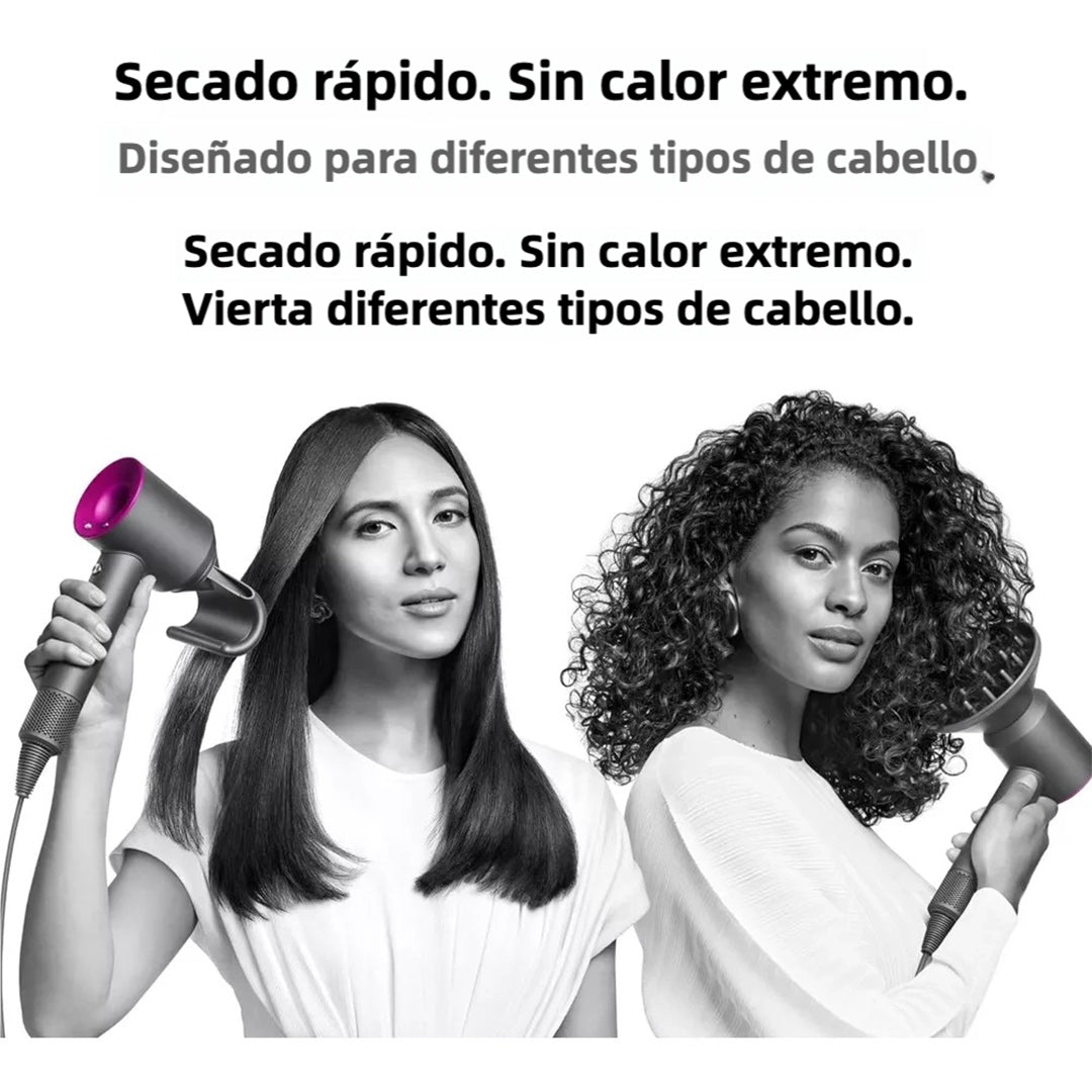 Secador de Pelo Aniónico Sin Aspas de Alta Velocidad 110V – Secado Rápido, 1600W, con Accesorios Magnéticos y Tecnología Iónica - SE002