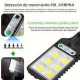 Lámpara LED Solar con Sensor de Movimiento 1000000LM, Luz Exterior para Jardín, Calle y Pared, Resistente a Todo Clima – JP001