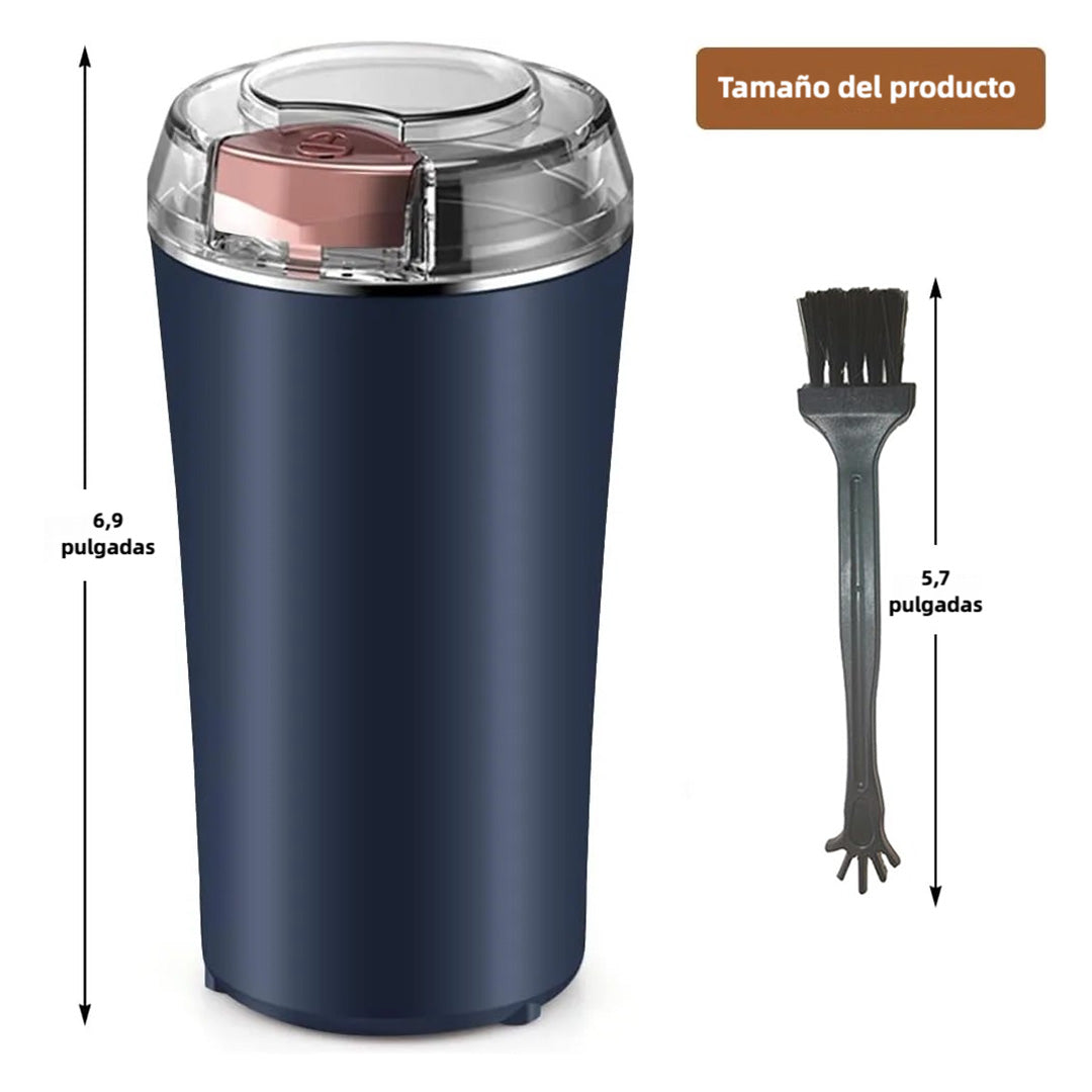 Molino de Especias Eléctrico 200W – Potente y Rápido, Ideal para Hierbas, Especias, Frutos Secos, Granos y Café – Con Cepillo de Limpieza, Capacidad de 24 Tazas – EJ003