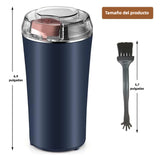 Molino de Especias Eléctrico 200W – Potente y Rápido, Ideal para Hierbas, Especias, Frutos Secos, Granos y Café – Con Cepillo de Limpieza, Capacidad de 24 Tazas – EJ003