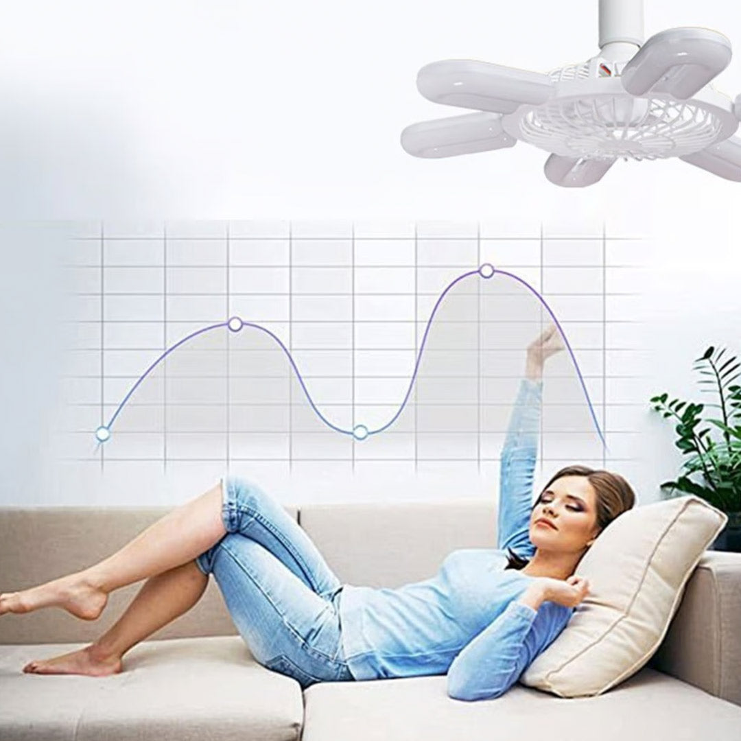 Bombilla Ventilador E27 con Control Remoto – Iluminación y Ventilación Eficiente - VM009