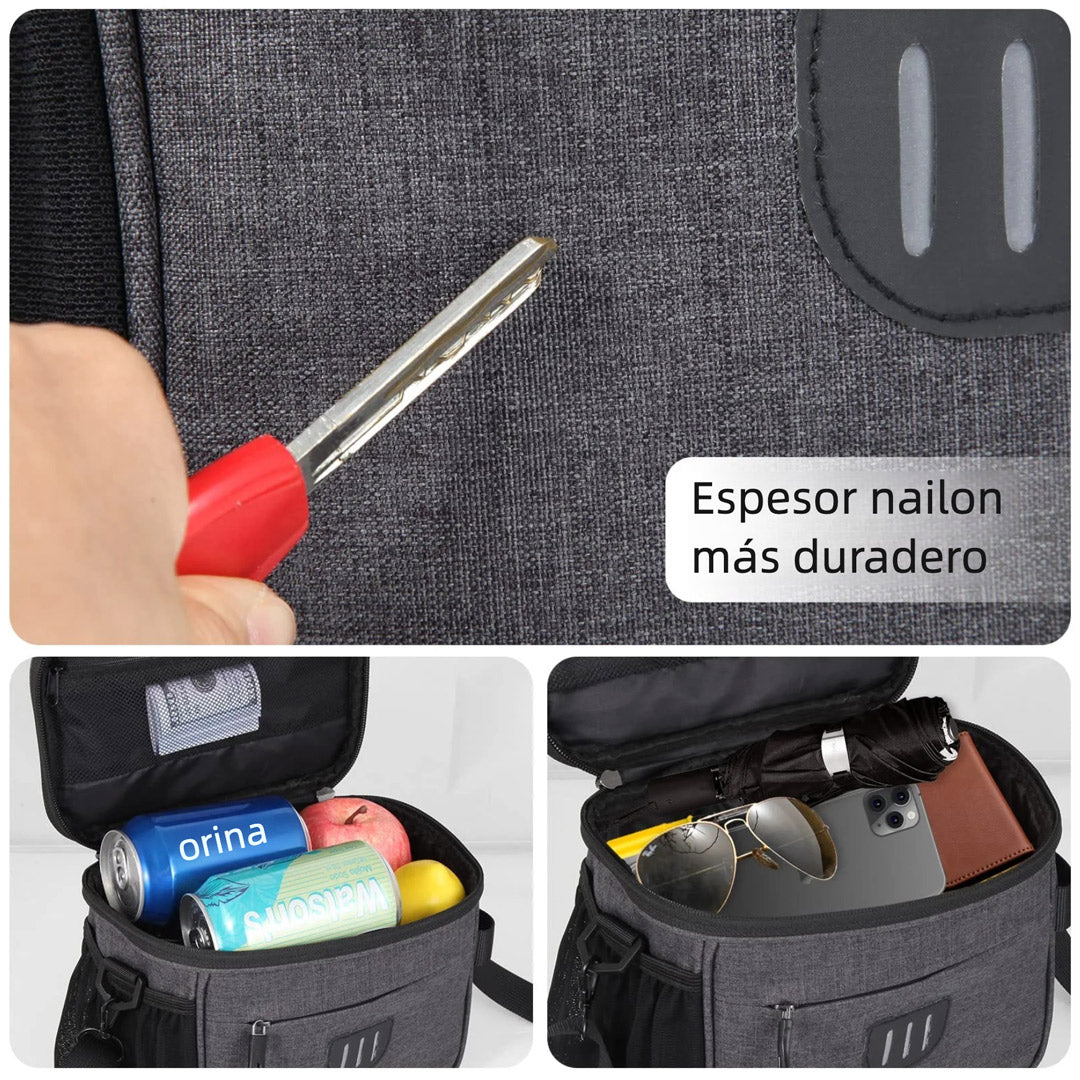Bolsa de Manillar para Bicicleta con Pantalla Táctil 6.5” y Correa – Alforja Frontal Impermeable de Gran Capacidad - AH015